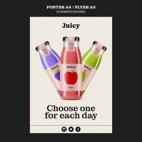 新鲜果汁广告海报设计